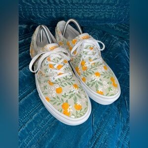 Vans Doheny Women’s Skate Shoes Size 10 Citrus Floral Used Condition See Pics